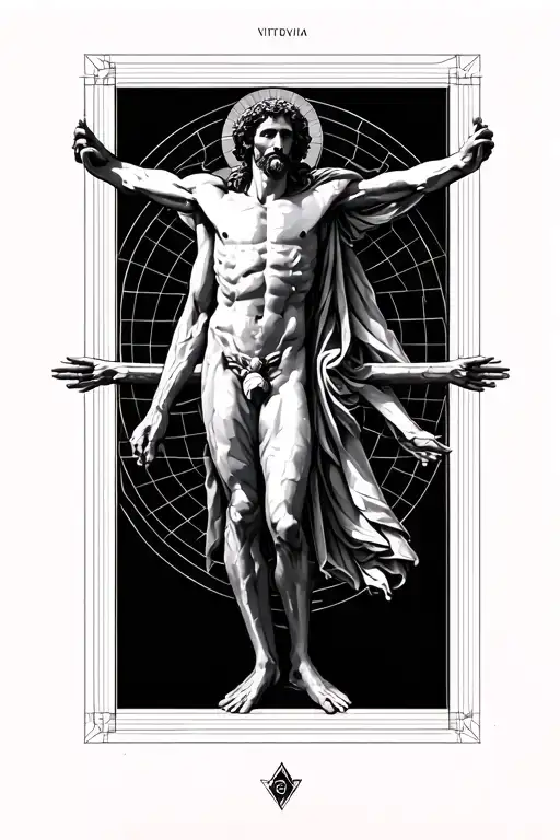 Vitruvian Man Geometric