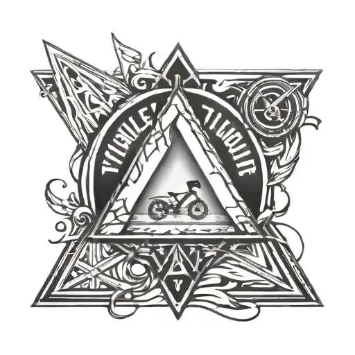 Triangle Shape Triathlon Symbol Incorporated