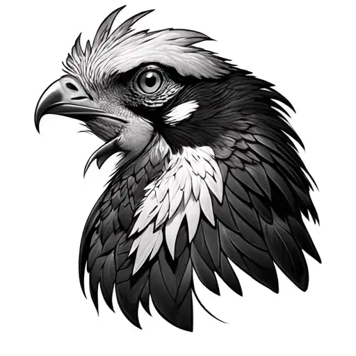 Face Full Face Half Falcon Half Rooster