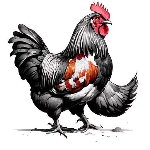 Farmer Holding Rooster