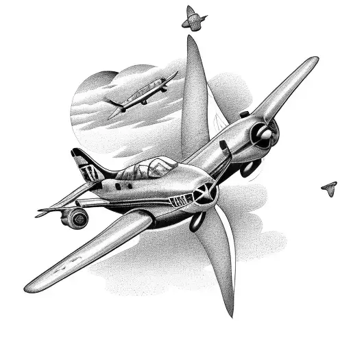 A Group Of Friends And Family Enjoying A Picnic By The Lake With Airplanes Flying Overhead