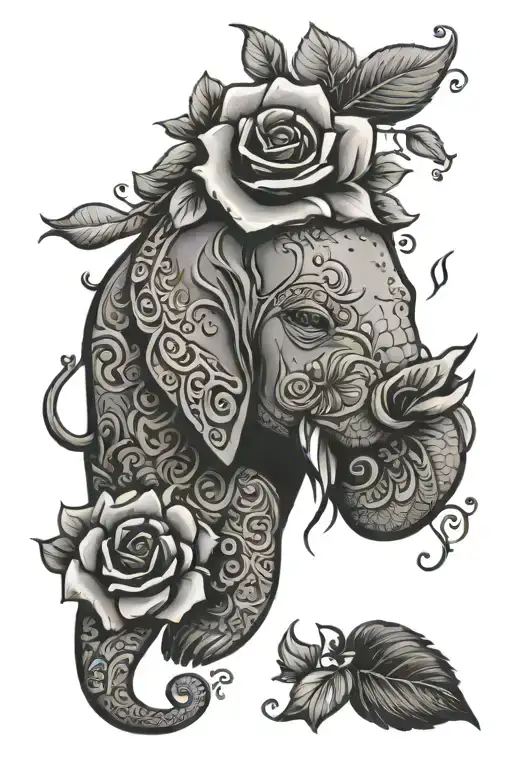 Flower Elephant Head