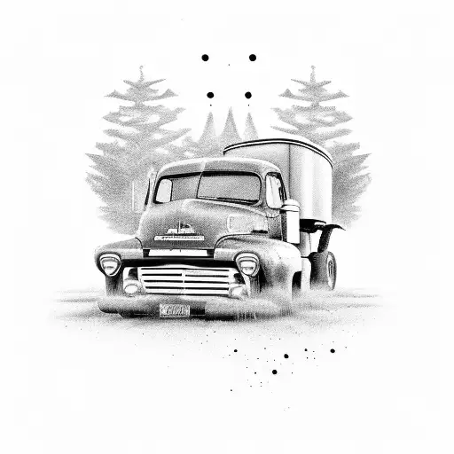 Old Truck And Cardinal