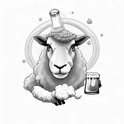 Black Sheep With Beer