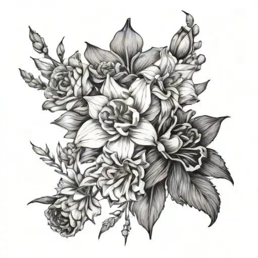 Lily Poppy Aster Narcissus Rose Gladiolus