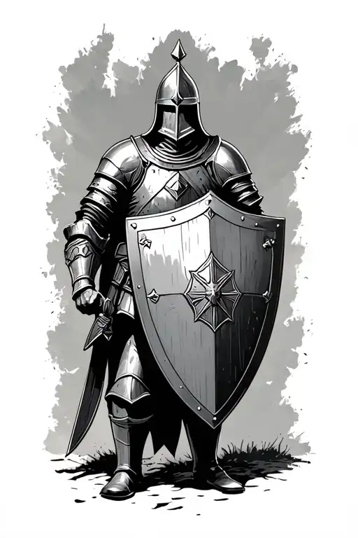 Crusade Soldier Holding Shield