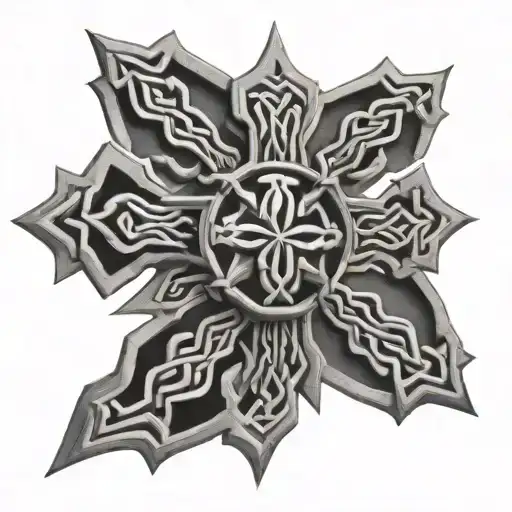 Celtic Style Jerusalem Cross