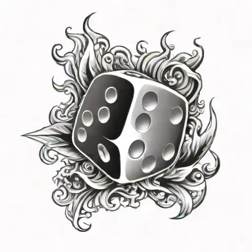 Dice Rolling And Flames