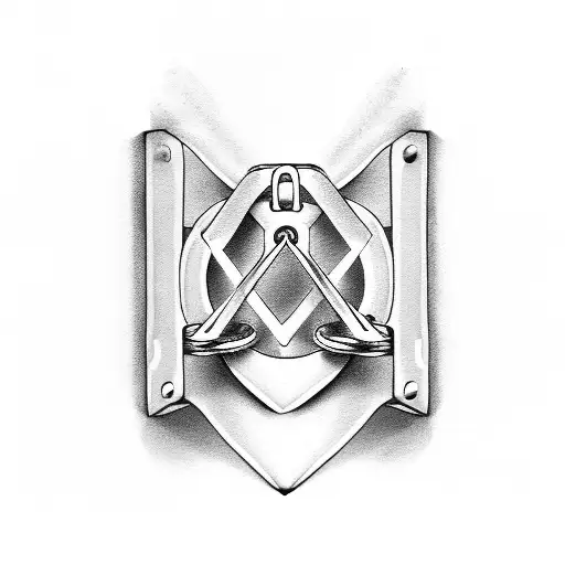 Bdsm Symbol Combined With Handcuffs