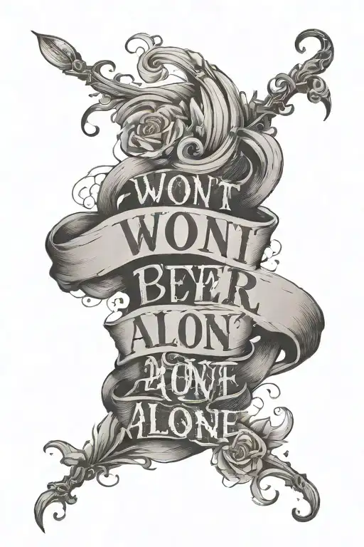 You Won't Ever Be Alone Lettering