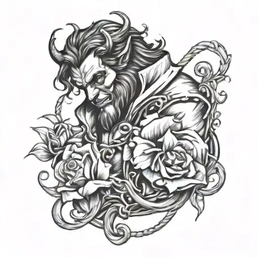 Bondage Beauty And The Beast Shadowed In Darkness