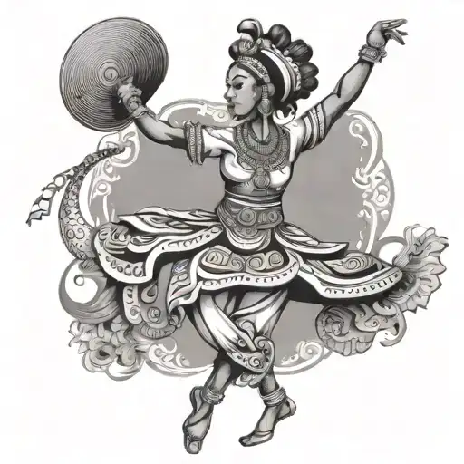 A Beautiful Girl Dancing In Different Cultural Outfits From Around The World