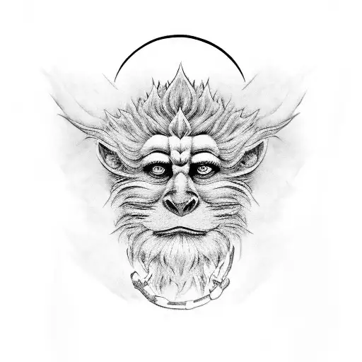 Hand Sleeve Of Lord Narasimha Sitting Like A Gangster