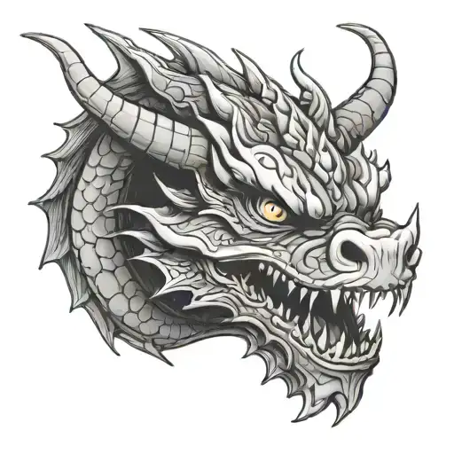 Dragon Head Outline