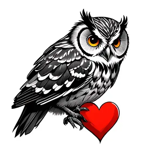 Owl Infused With A Heart