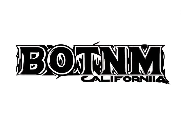 Botnm Is California Font The Letters