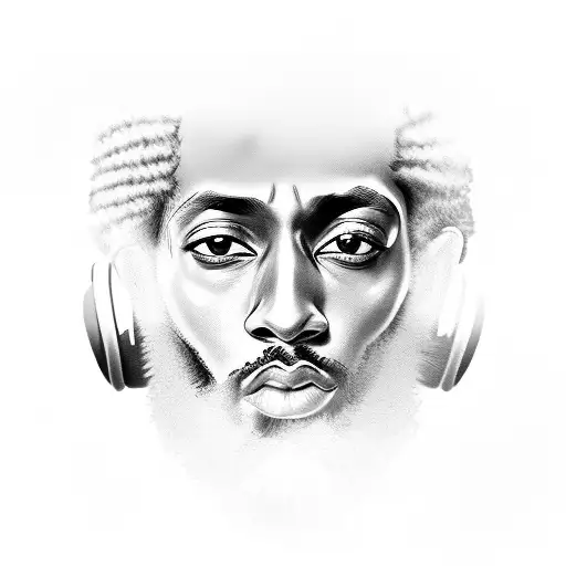 Nipsey Hustle Front Facing Portrait