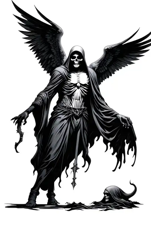 Grim Reaper And Fallen Angels