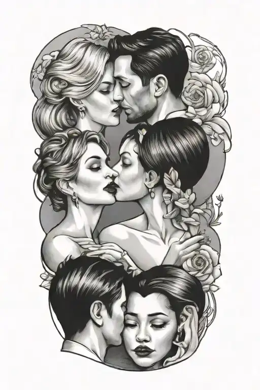 4 People Father Mother Son Daughter