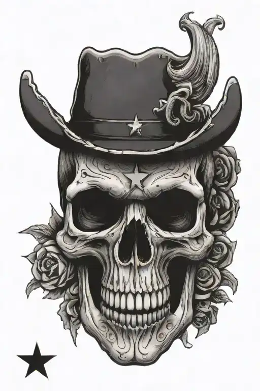 Skull With State Of Texas Silhouette