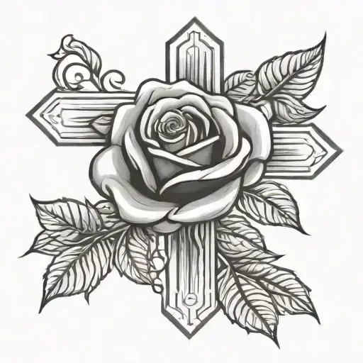 Rose On A Cross