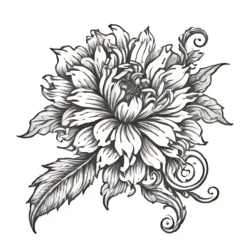 Marigold Flower 1 Petal Falling Off With J Initial