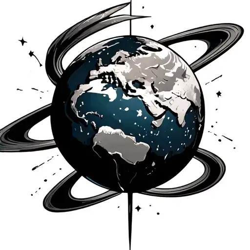 Houglass With Planet Earth Globe Inside