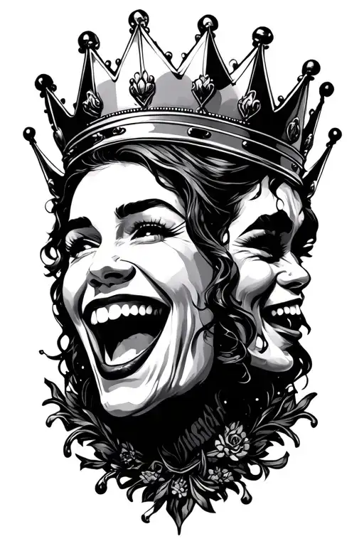 Laugh Now Cry Later With Crown Tilted To Side