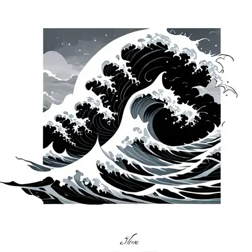 Ocean Wave Pattern To Go Between Other Designs