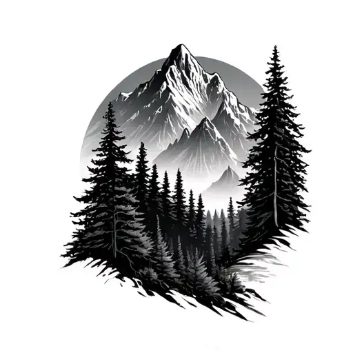 Mountain Forest Scape