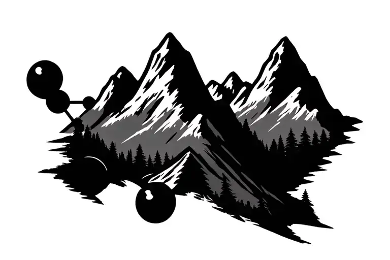 Serotonin Molecule Of A Pacific Northwest Mountain Scene