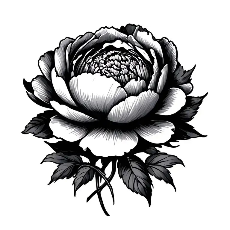 Traditional Peony Shoulder Cap