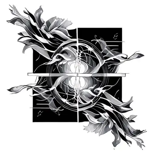 Symbolic Abstract 3 Pages Being Layered On Each Other