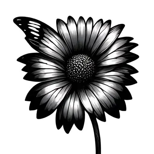 Infinite Butterfly Daisy Intertwined In