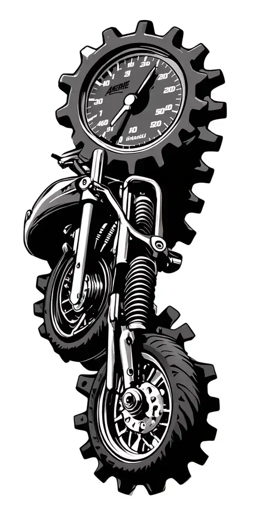 Adrenaline Motorcycle Racing Speeding Sports Car Racing Speedometer Gears