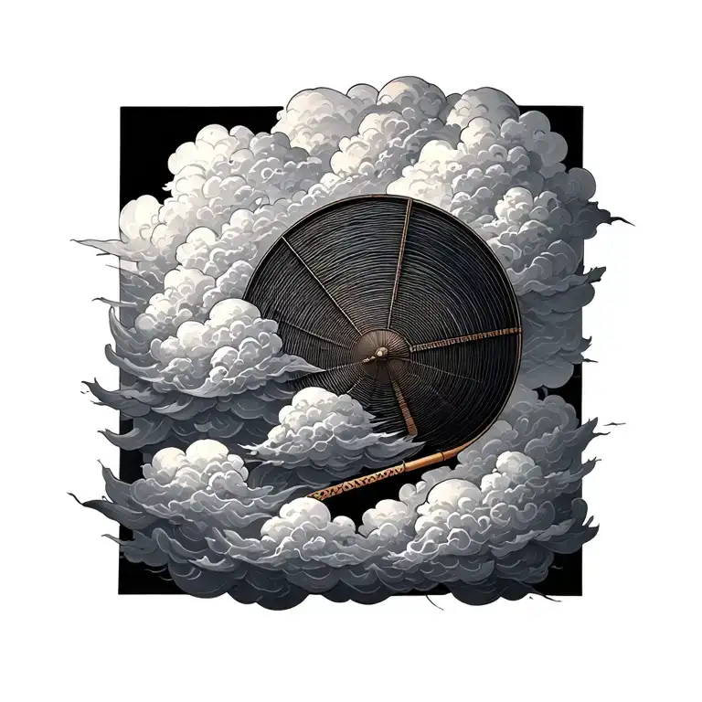 Clouds Wrapped Around A Fan
