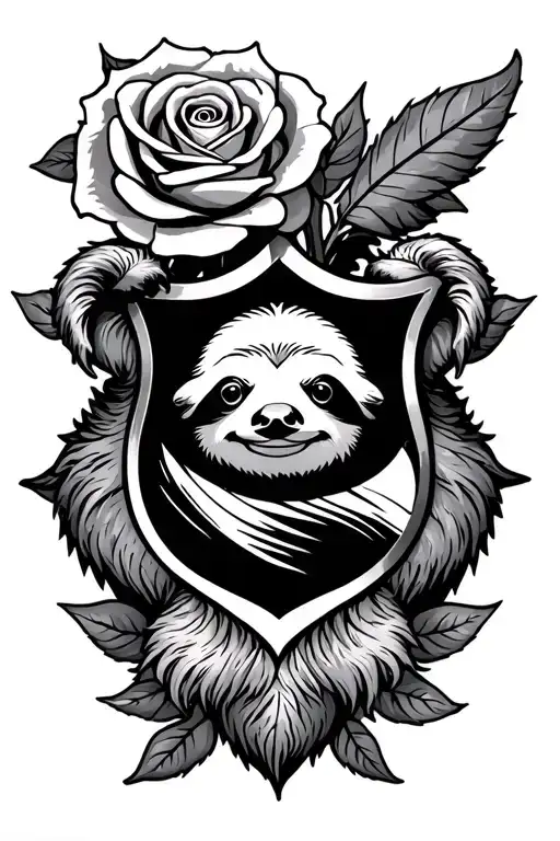 Rose Sloth Family Crest