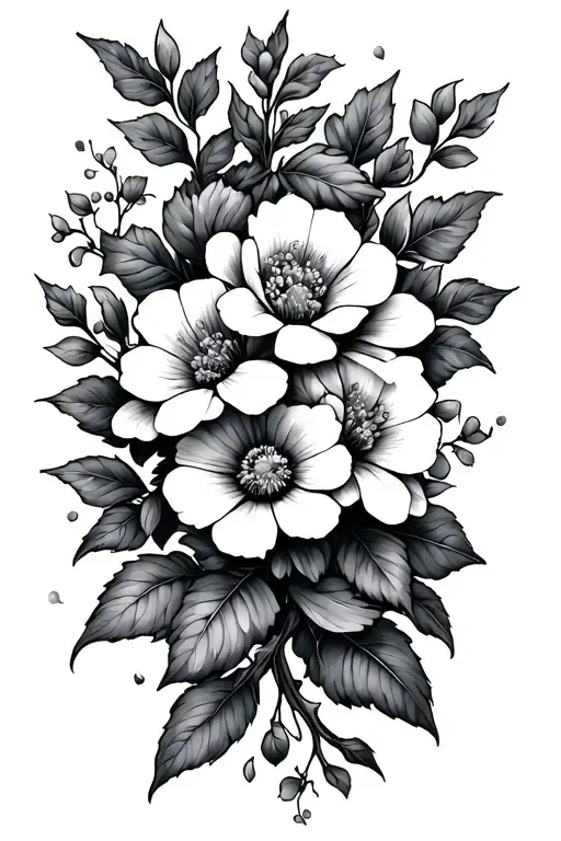 Flower And Vine Fill More Space