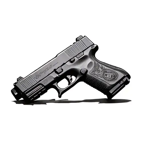 Glock 19 Tattoo On Hip