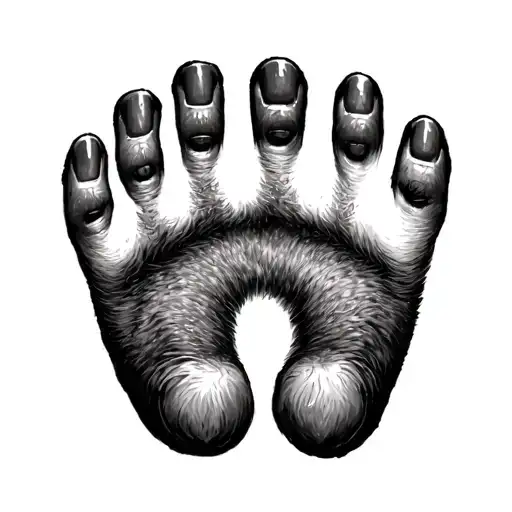 Realistic Deer Foot Print