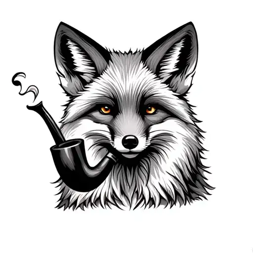 A Fox Smoking A Pipe