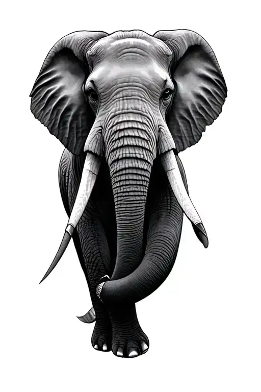 Face Of A Real Elephant