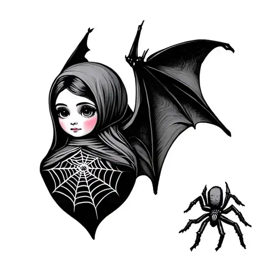 Babushka Doll Spiderweb Bat