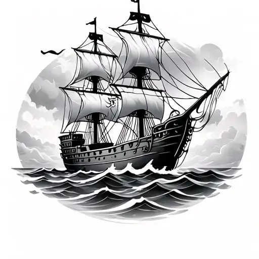 Ocean Boat Pirate Ship