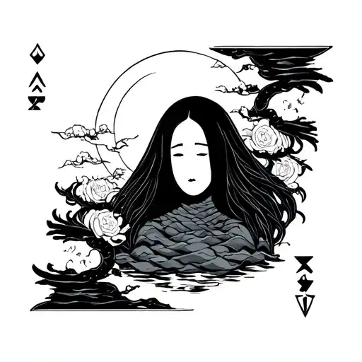 Spirited Away No Face Tarot Card Design Featuring