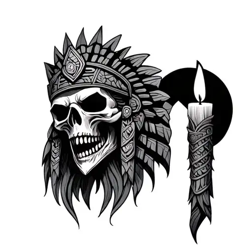 Aztec Reaper Folding A Candle