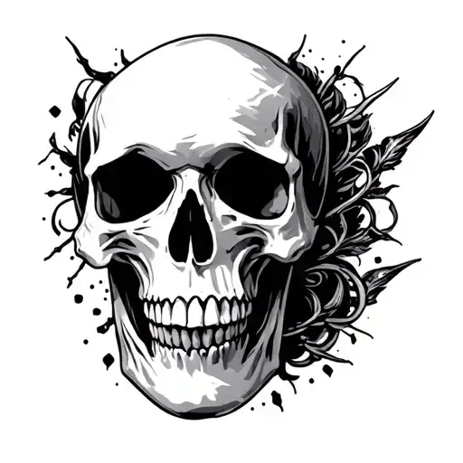 Aquarius Skull Zodiac Sign