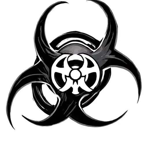 Hazard Symbol Ghs08 Combined With The Biohazard Sign