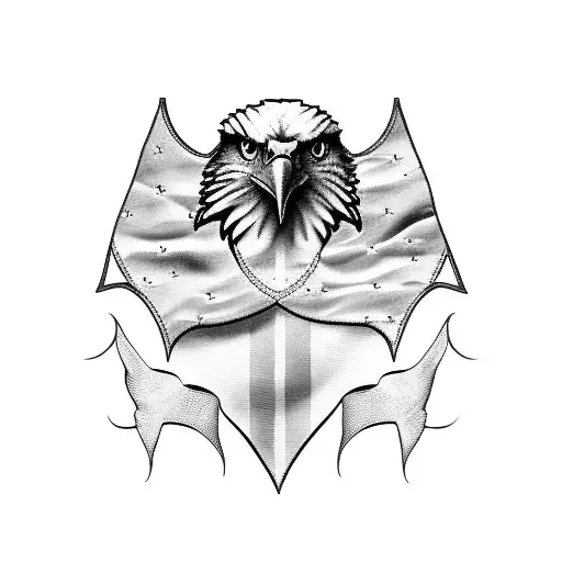 Eagle With Flag