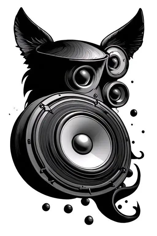 Vynil And Speaker Medium Size